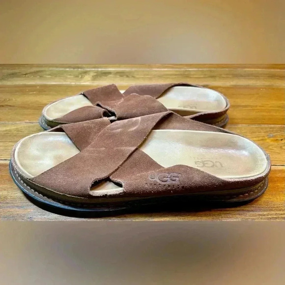 UGG Australia | Men’s Leather Slides / Sandals | Size 11 - Picture 1 of 8